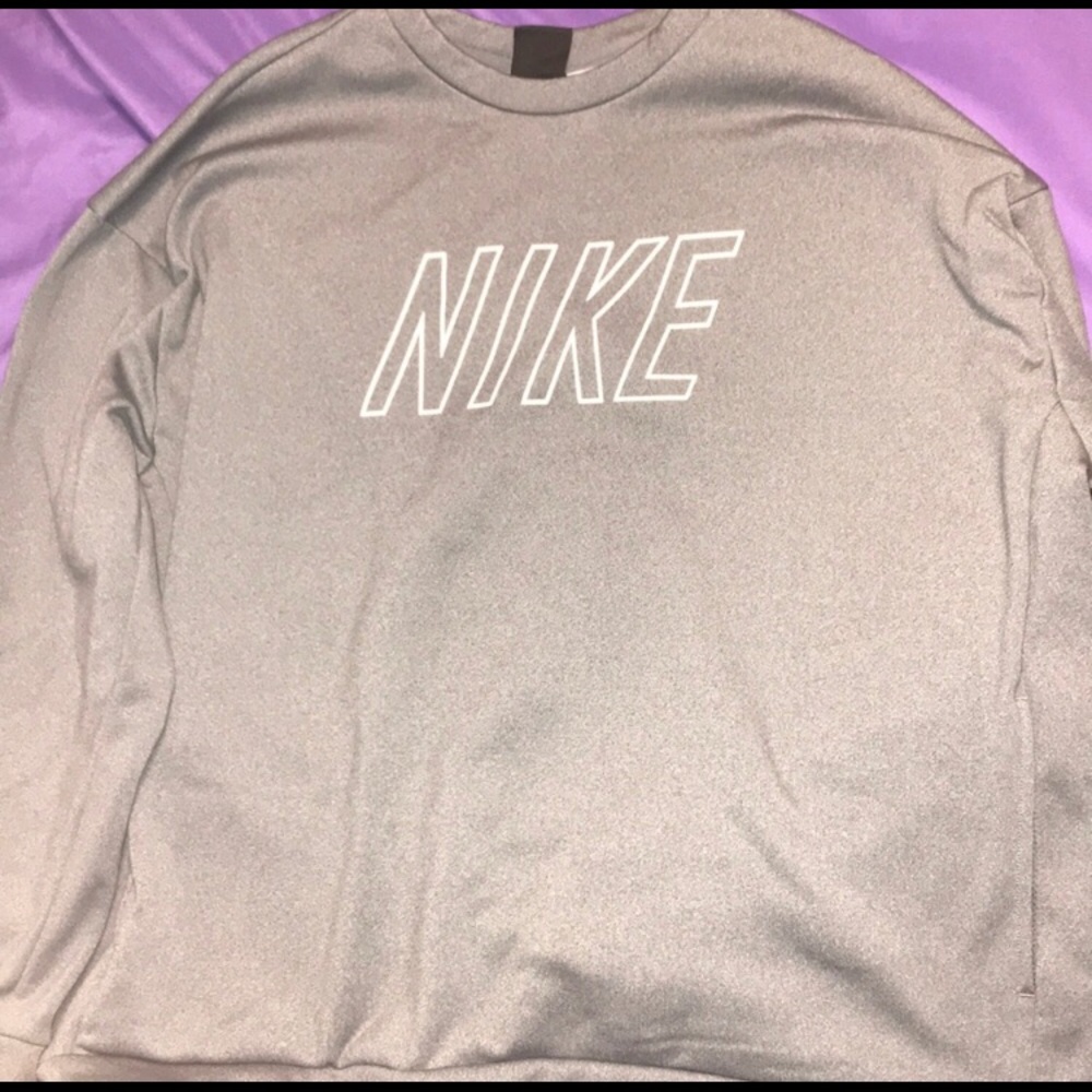 grey nike crewneck